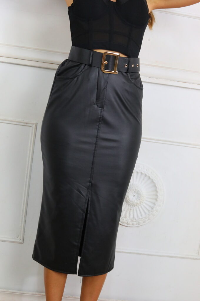 Falda Polipiel Cinturón