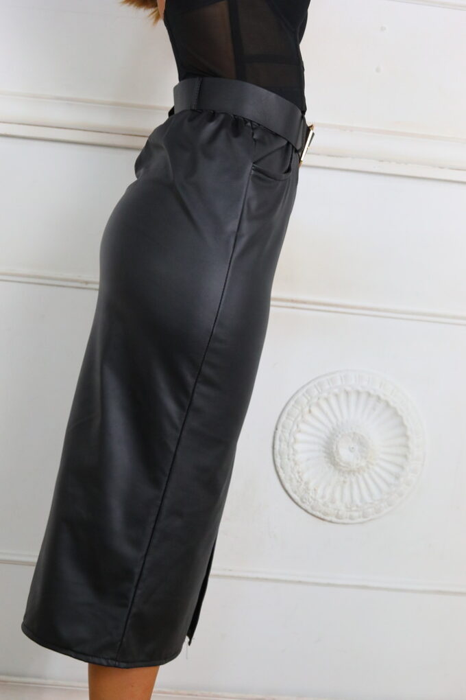 Falda Polipiel Cinturón