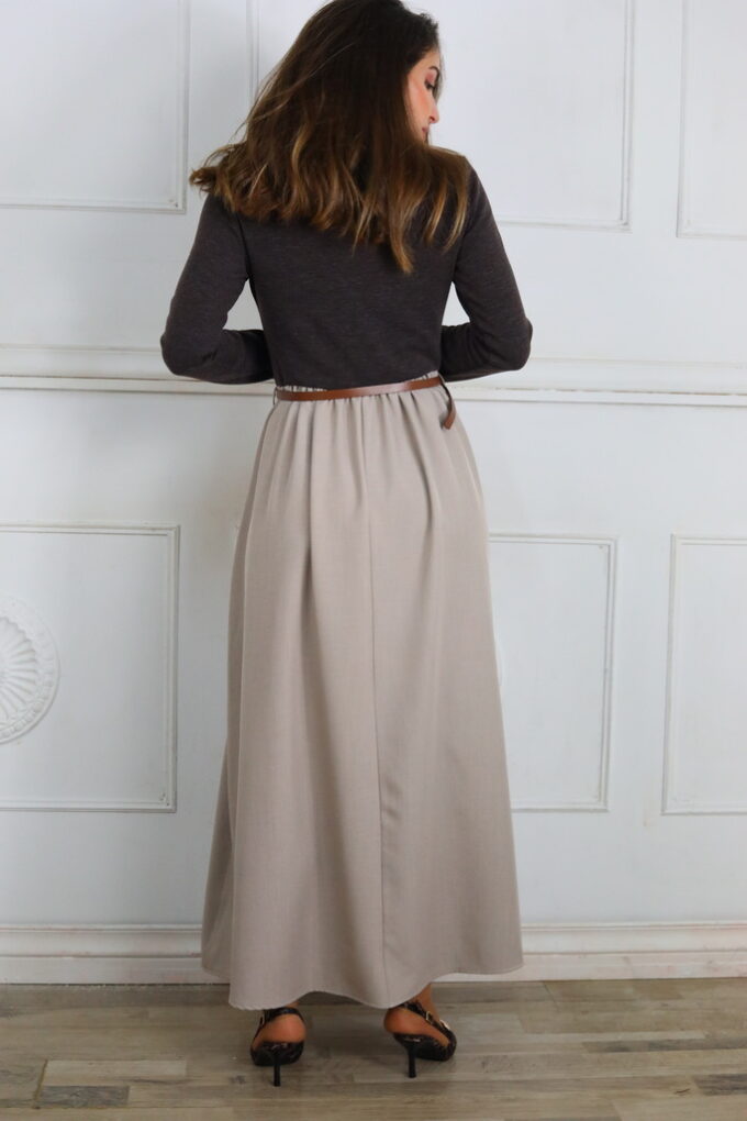 Vestido Doble Tejido Cinturón