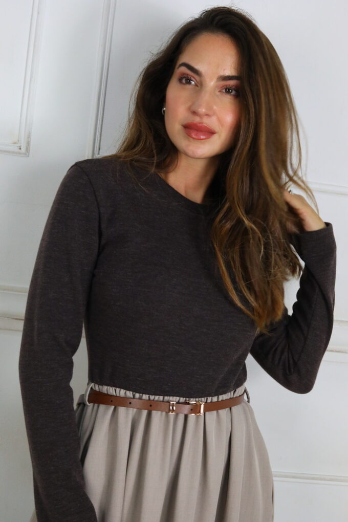 Vestido Doble Tejido Cinturón