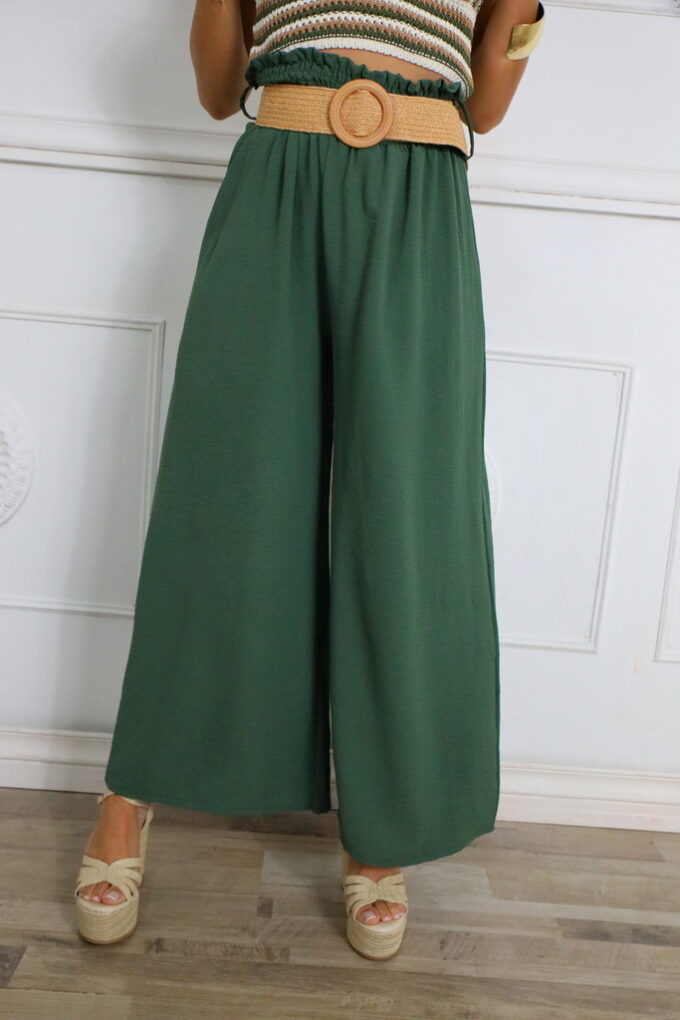 Pantalón Fruncido Cinturón