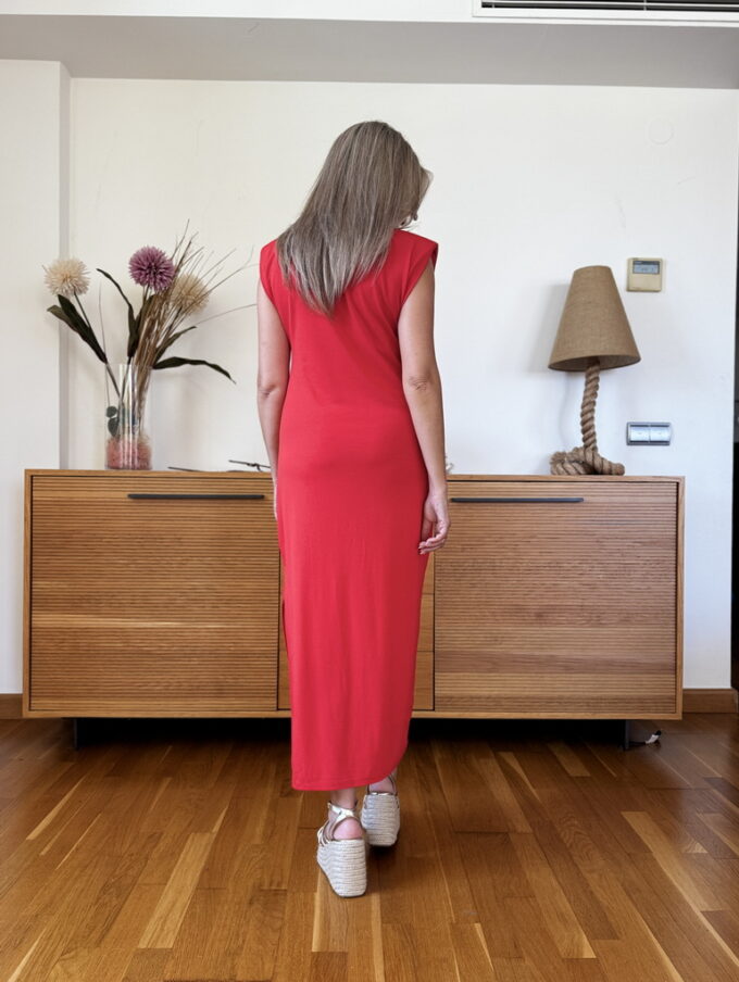 Vestido Hombreras Algodón