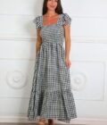 Vestido Cuadros Fruncido - Imagen 2