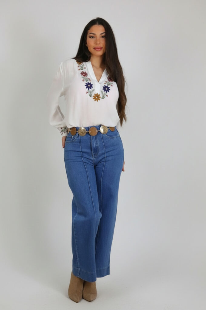 Vaquero Wide Leg Costura