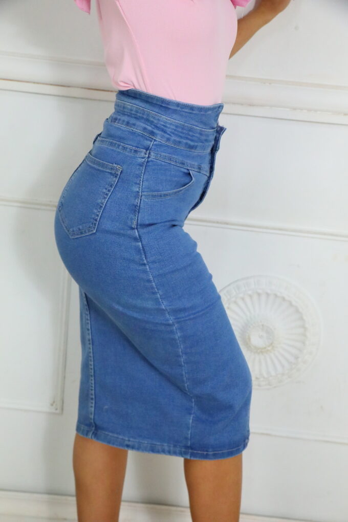 Falda Vaquera Tiro Alto