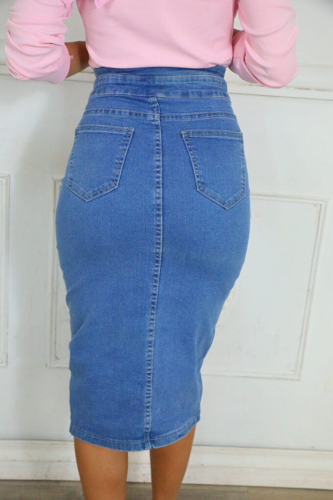 Falda Vaquera Tiro Alto