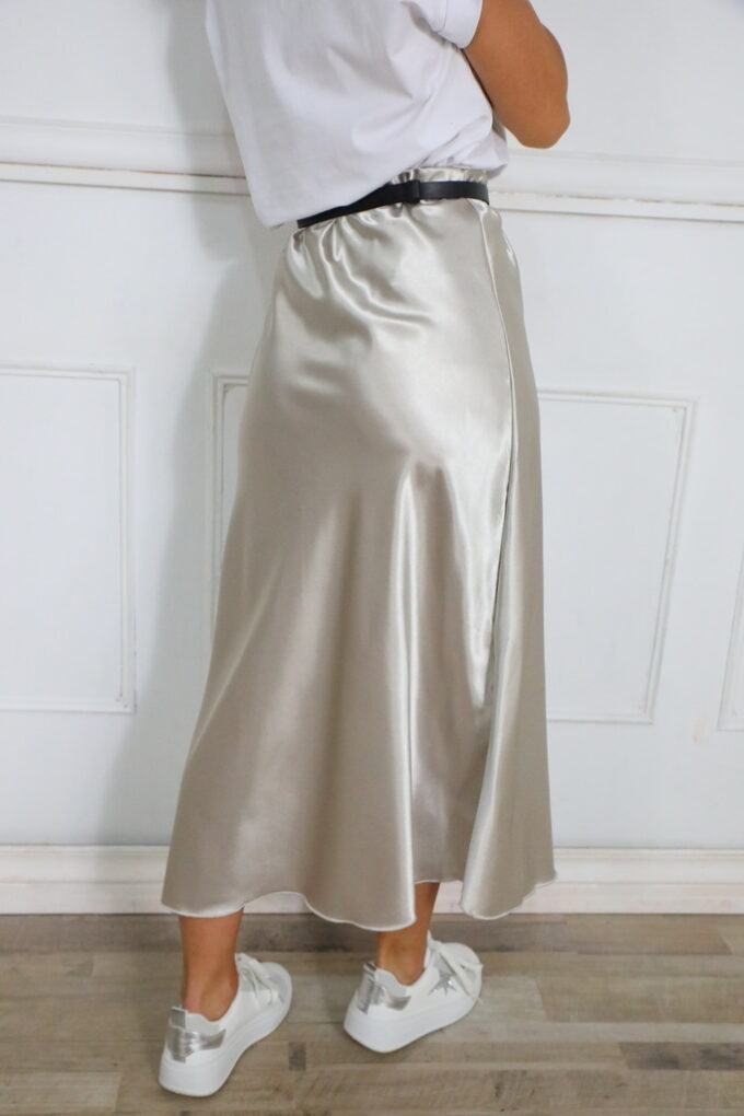 Falda Satén Larga