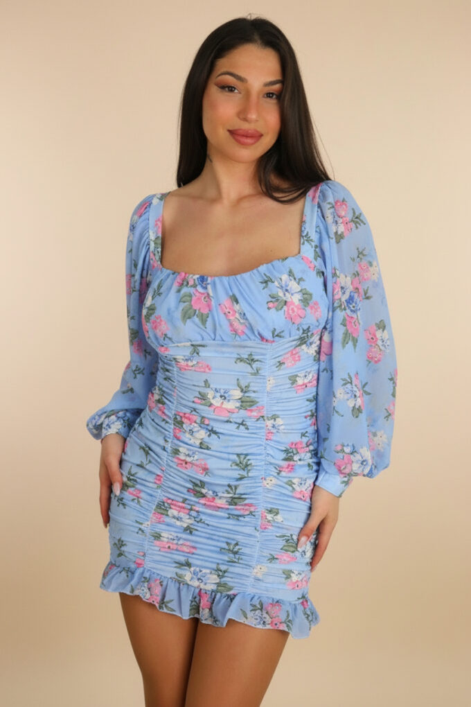 Vestido Fruncido Gasa