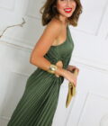 Vestido Plisado Asimétrico - Imagen 10