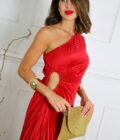Vestido Plisado Asimétrico - Imagen 17