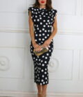 Vestido Hombreras Estampado - Imagen 2