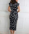 Vestido Hombreras Estampado - Imagen 5