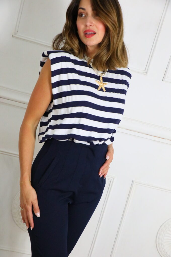 Camiseta Hombreras Rayas