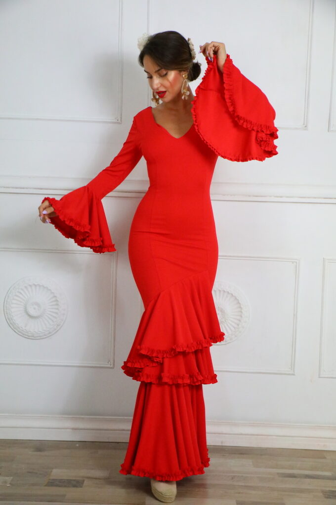 Vestido Flamenco Triple Volante