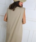 Vestido Hombreras Algodón - Imagen 5
