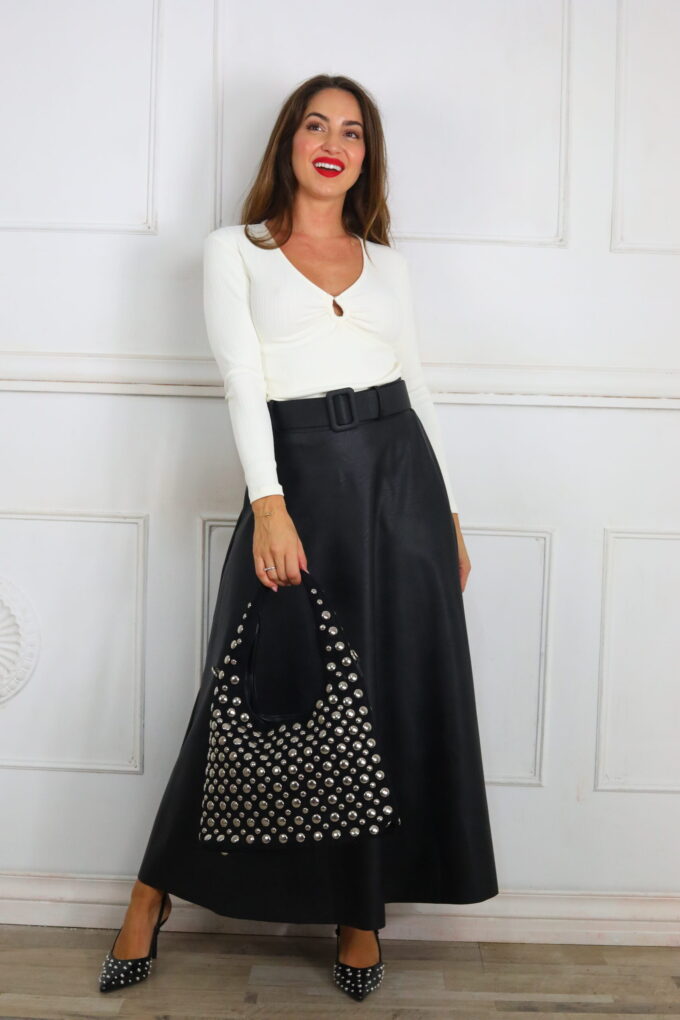 Falda Polipiel Cinturón