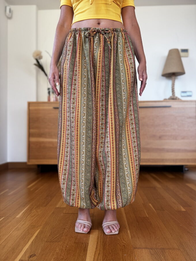 Pantalon Símil Lino Estampado