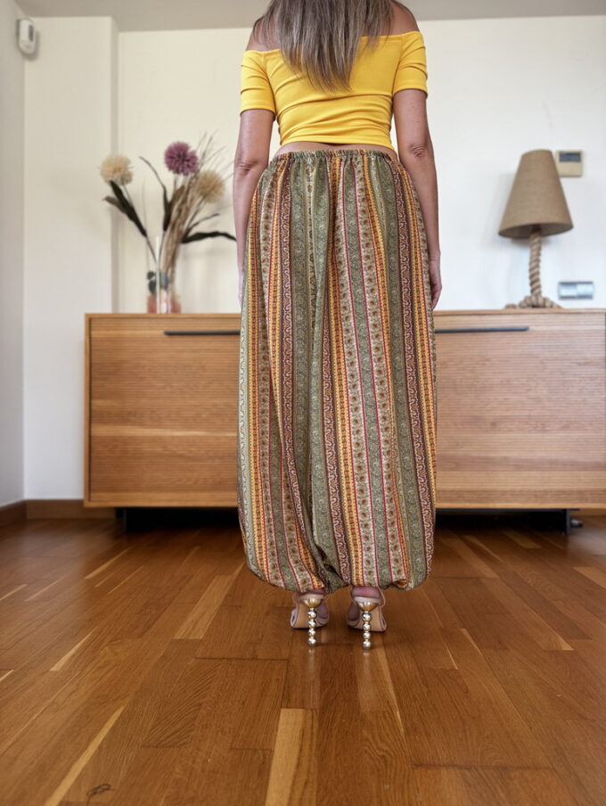 Pantalon Símil Lino Estampado