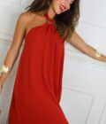 Vestido  Cuello Hebilla