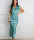 Vestido Satén Largo