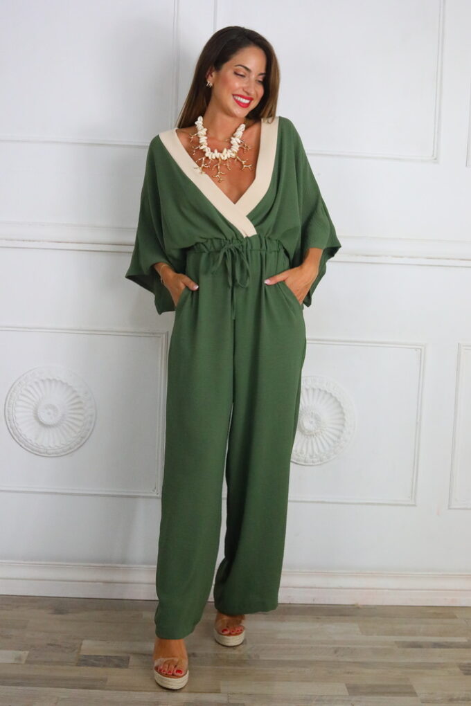 Mono Kimono Largo - Única, Verde Militar