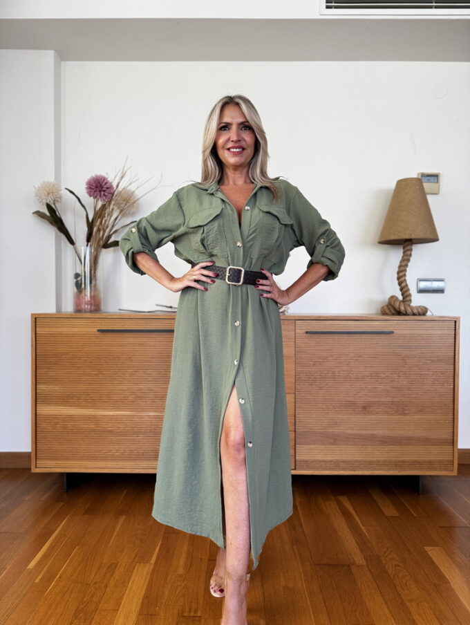 Vestido Camisero Cinturón