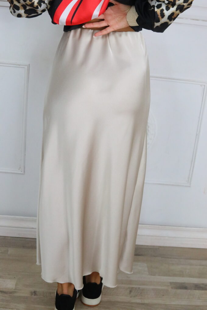Falda Satén Larga