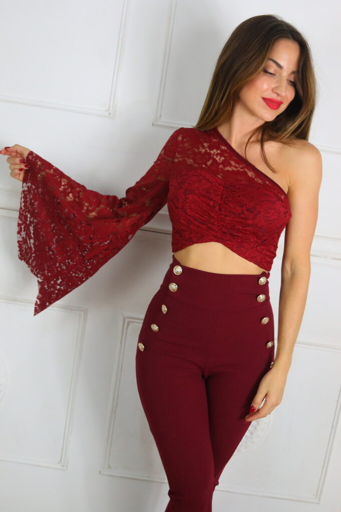 Top Asimétrico Encaje