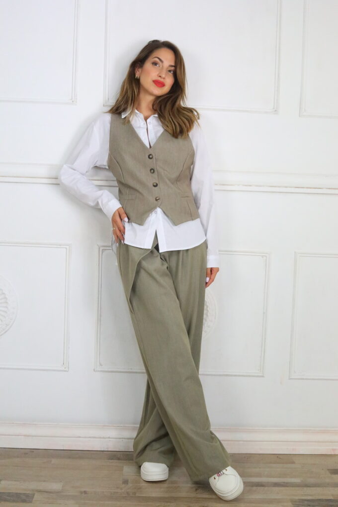 Pantalon Solapado Botón