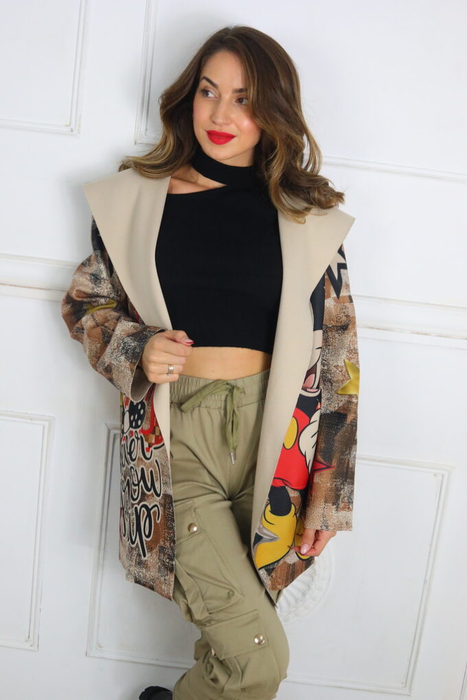 Chaqueta Paño Estampada