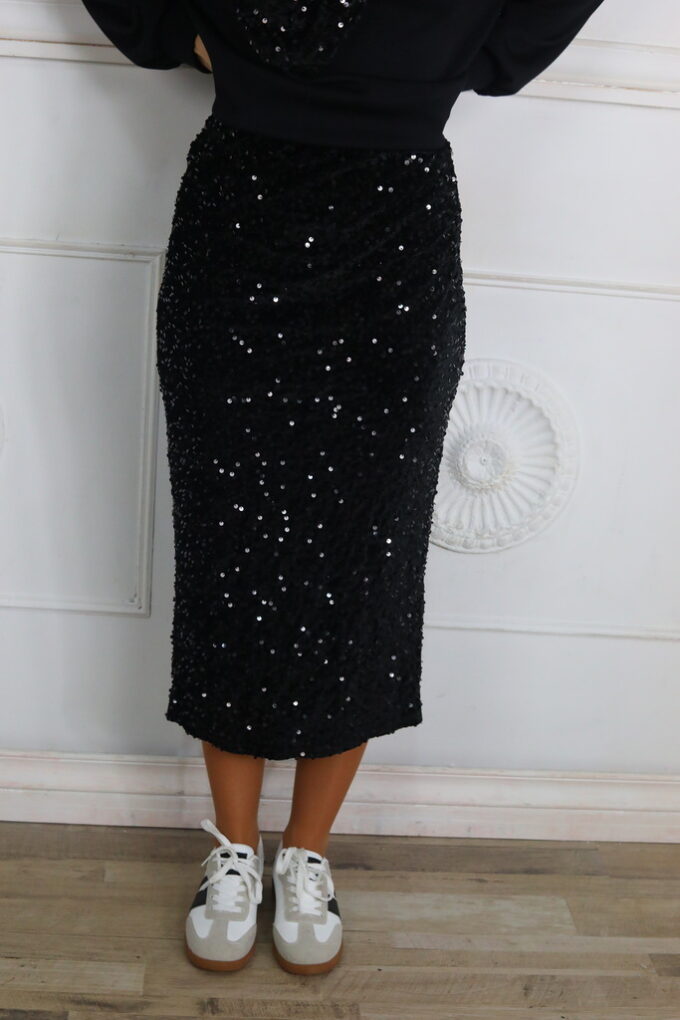 Falda Midi Lentejuelas