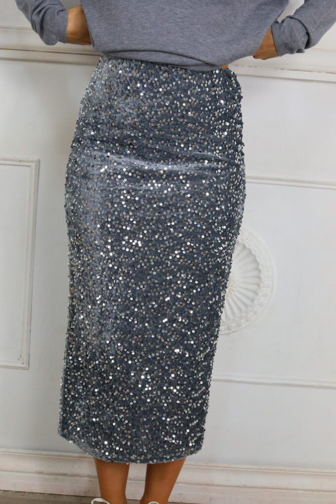 Falda Midi Lentejuelas