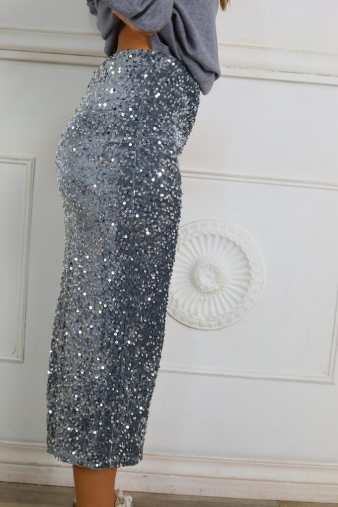 Falda Midi Lentejuelas