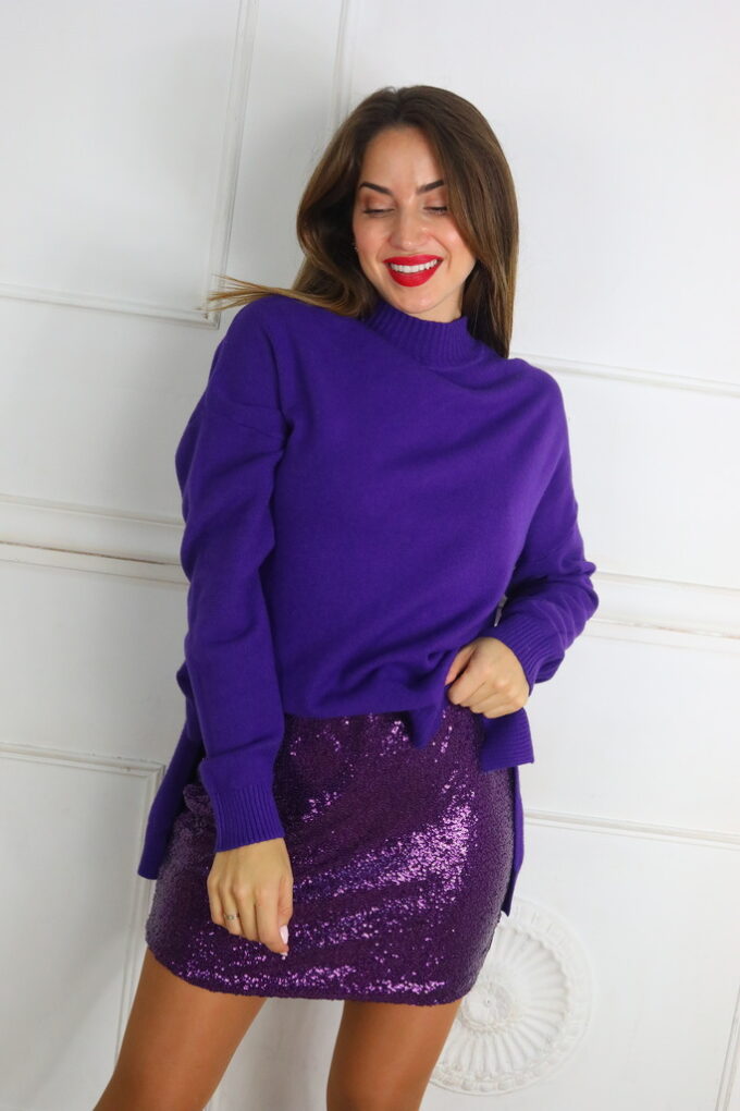 Jersey Cuello Medio - Única, Purpura