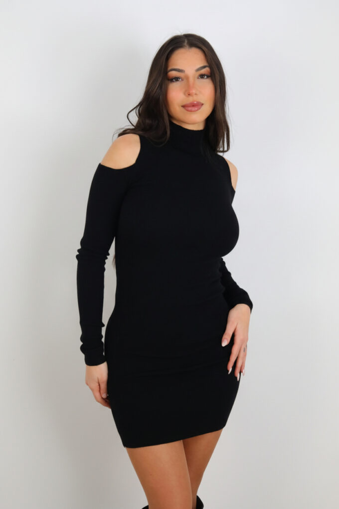 Vestido Punto Hombros Descubierto