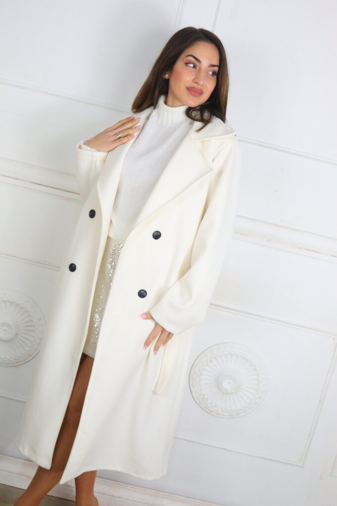 Gabardina Larga Paño - Única, Beige