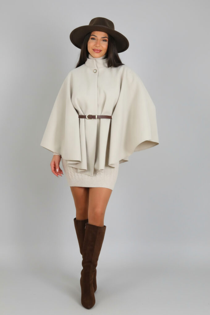 Poncho Con Cinturón