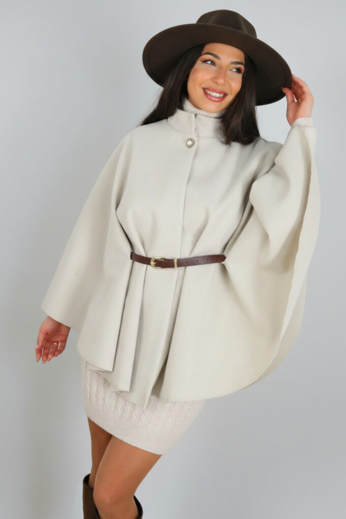 Poncho Con Cinturón