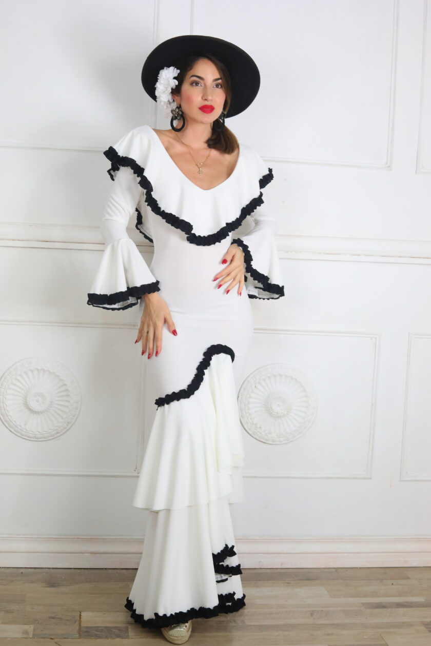 Vestido Flamenco Bicolor - Imagen 2