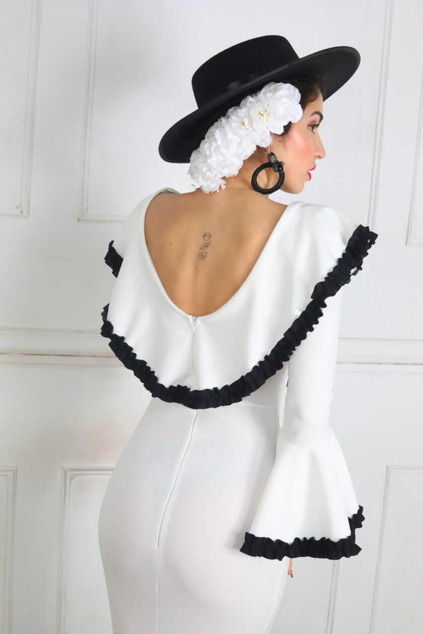 Vestido Flamenco Bicolor - Imagen 5