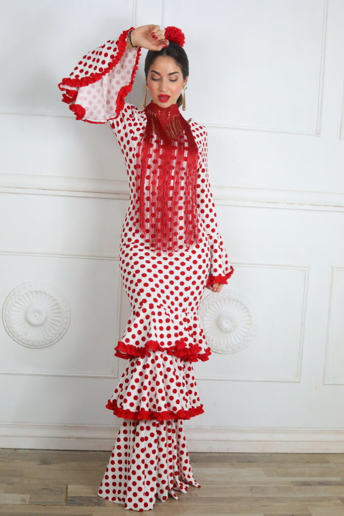 Vestido Lunares Con Volantes