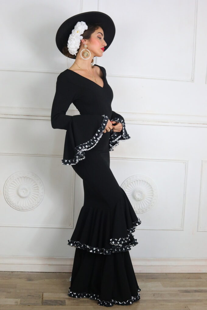 Vestido Flamenco Volantes Con Lunares