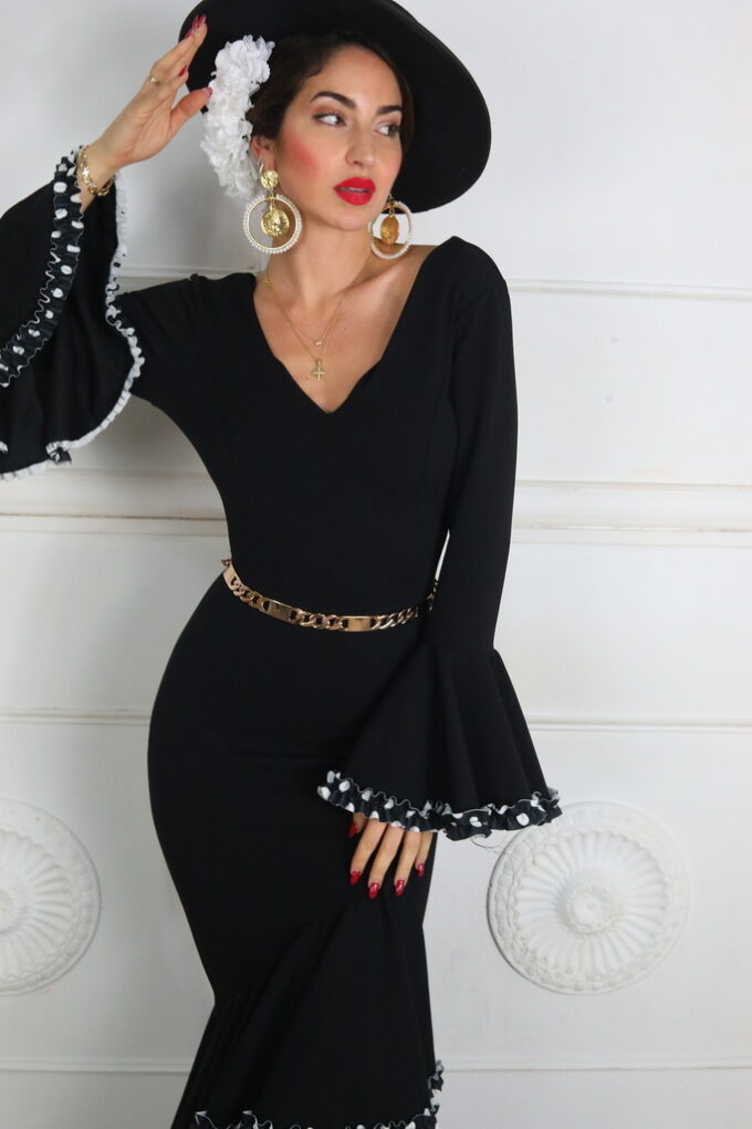 Vestido Flamenco Volantes Con Lunares