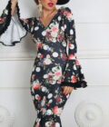 Vestido Flamenco Flores Con Lunares