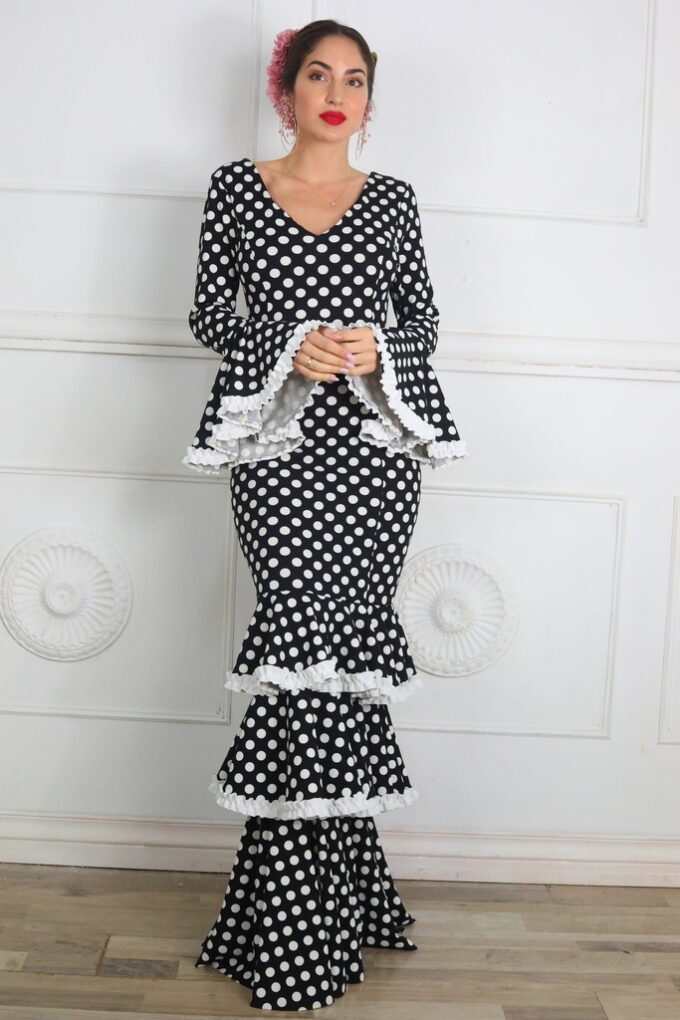 Vestido Lunares Con Volantes