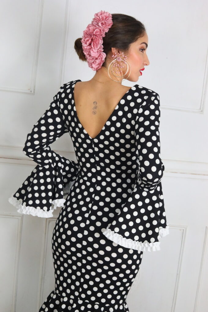 Vestido Lunares Con Volantes