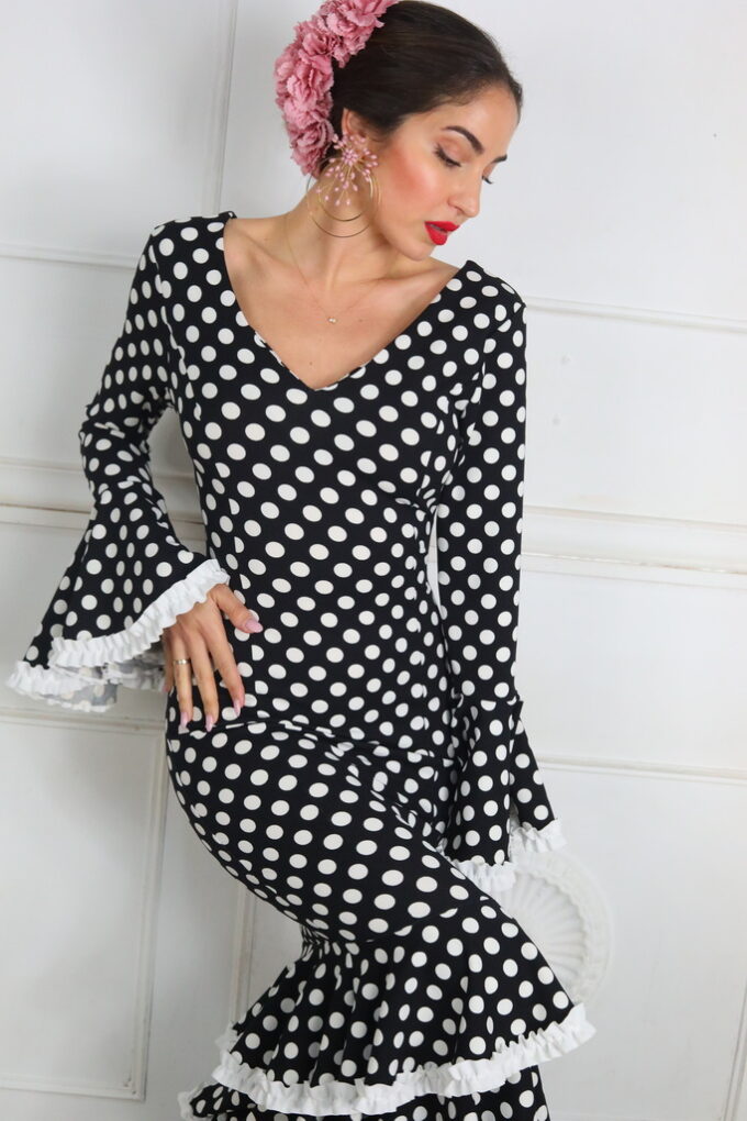 Vestido Lunares Con Volantes