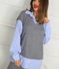 Conjunto Punto Con Tela Camisa - Imagen 3