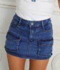 Minifalda-Short Vaquera Cargo - Imagen 4