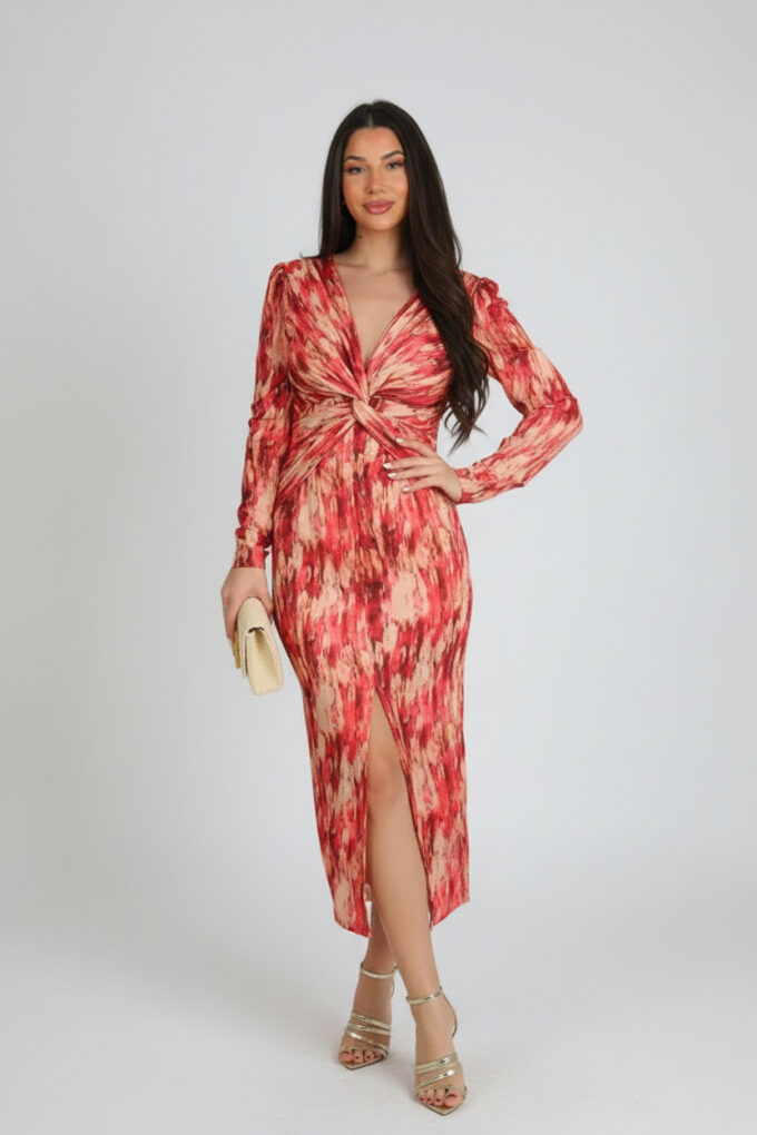 Vestido Estampado Nudo